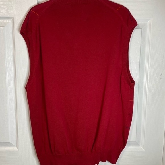 Lyle & Scott Scotland Red Mens Casual Vest size XL - Picture 6 of 8